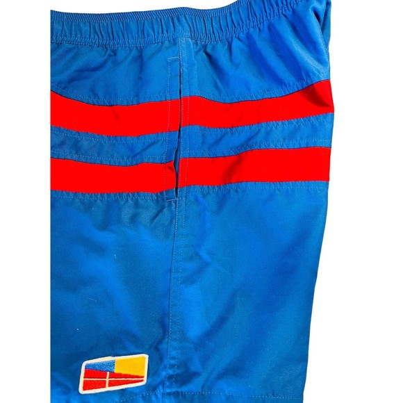 Men’s Five Four Ferry Blue Red Nautical Lined Drawstring Swim Trunks Size 32 - Picture 10 of 10
